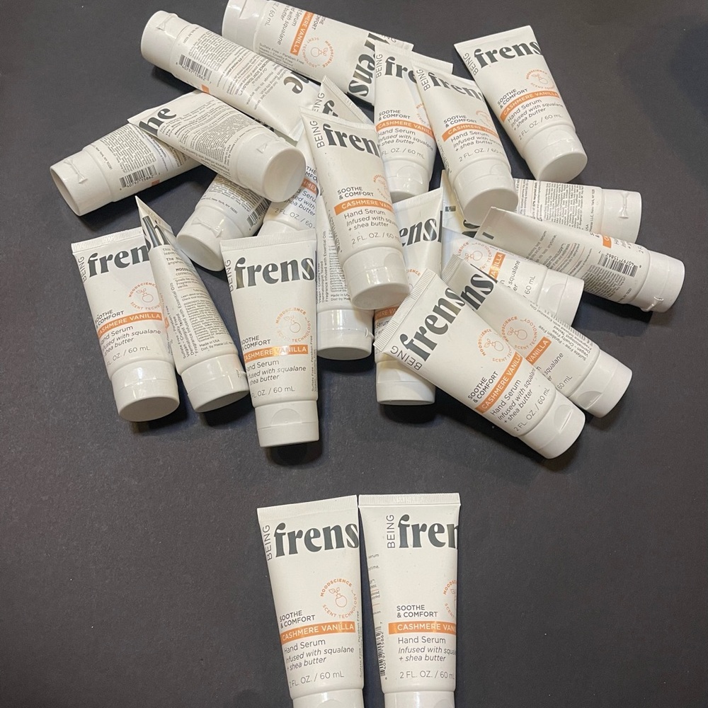 (20) being frenshe cashmere vanilla hand serum & (2) for good luck